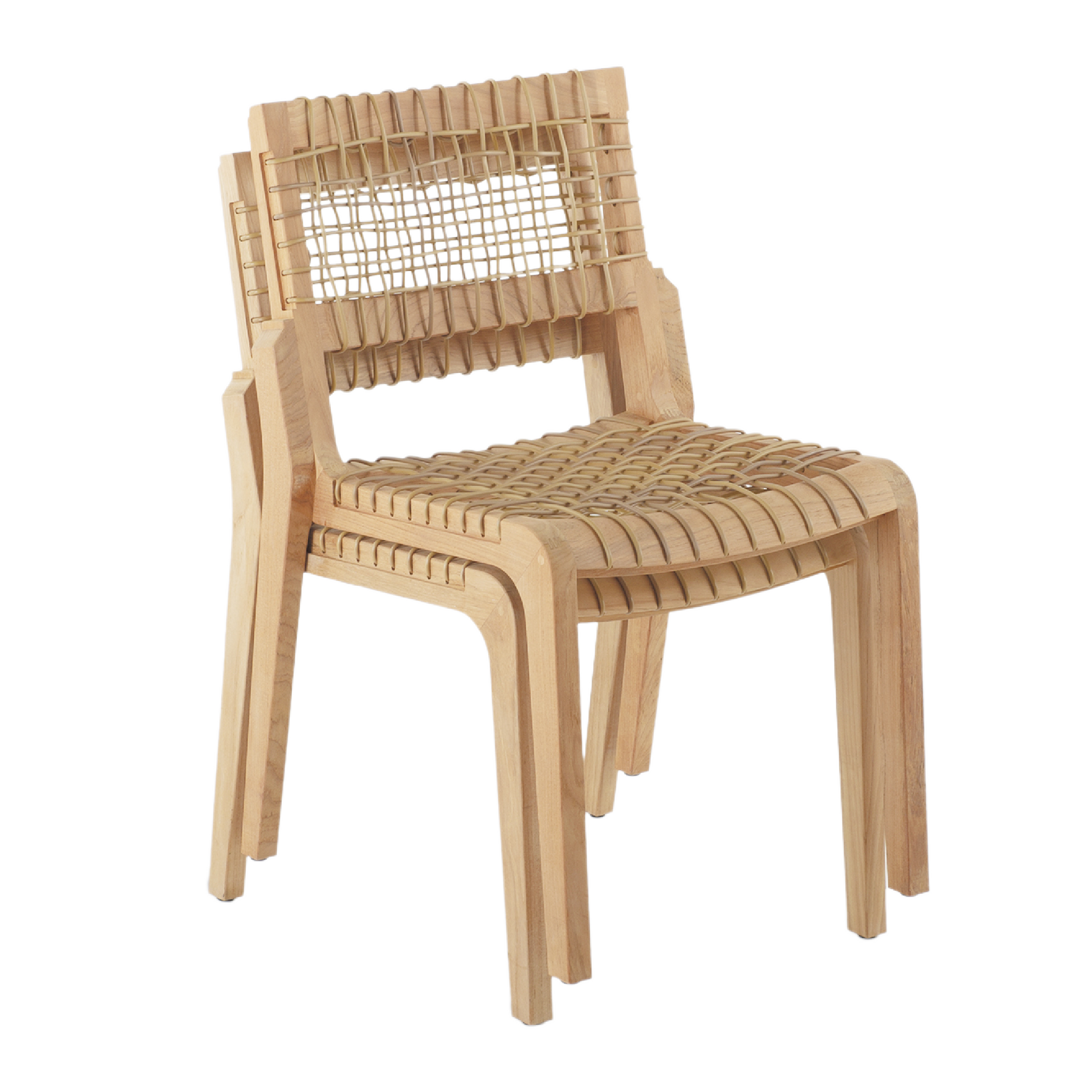 Teak Stackable Outdoor Chair | Unopiu Synthesis | Italianfurniture.com