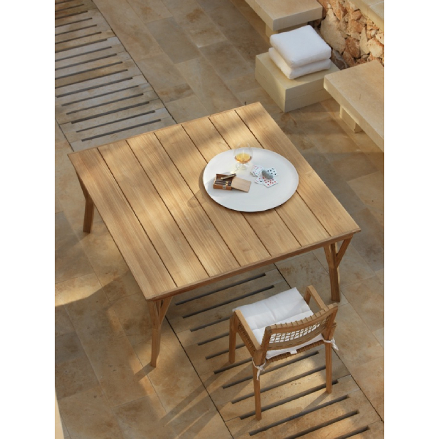 Teak Stackable Outdoor Chair | Unopiu Synthesis | Italianfurniture.com