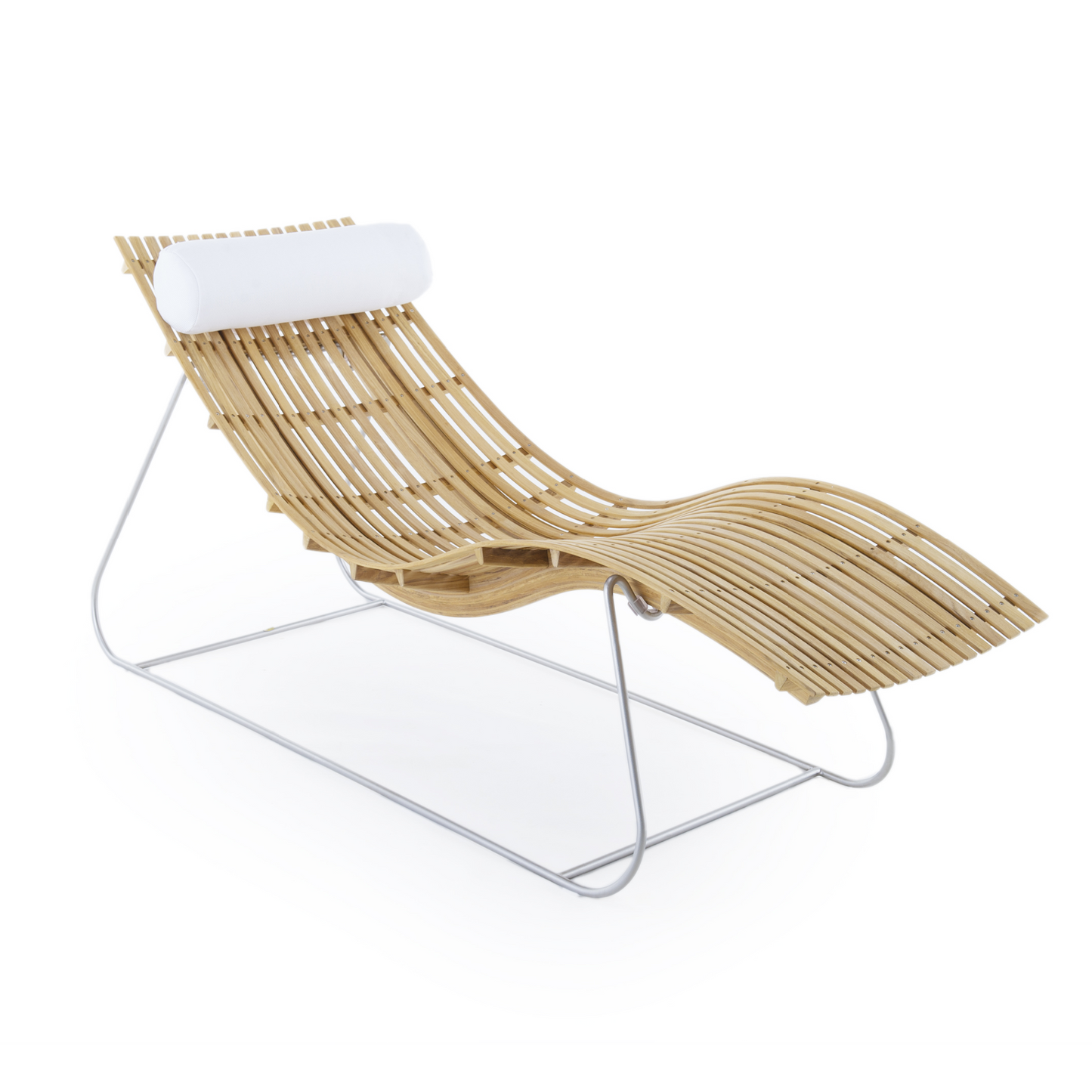 Stackable Teak Outdoor Chaise Lounge | Unopiu Swing | Italianfurniture.com