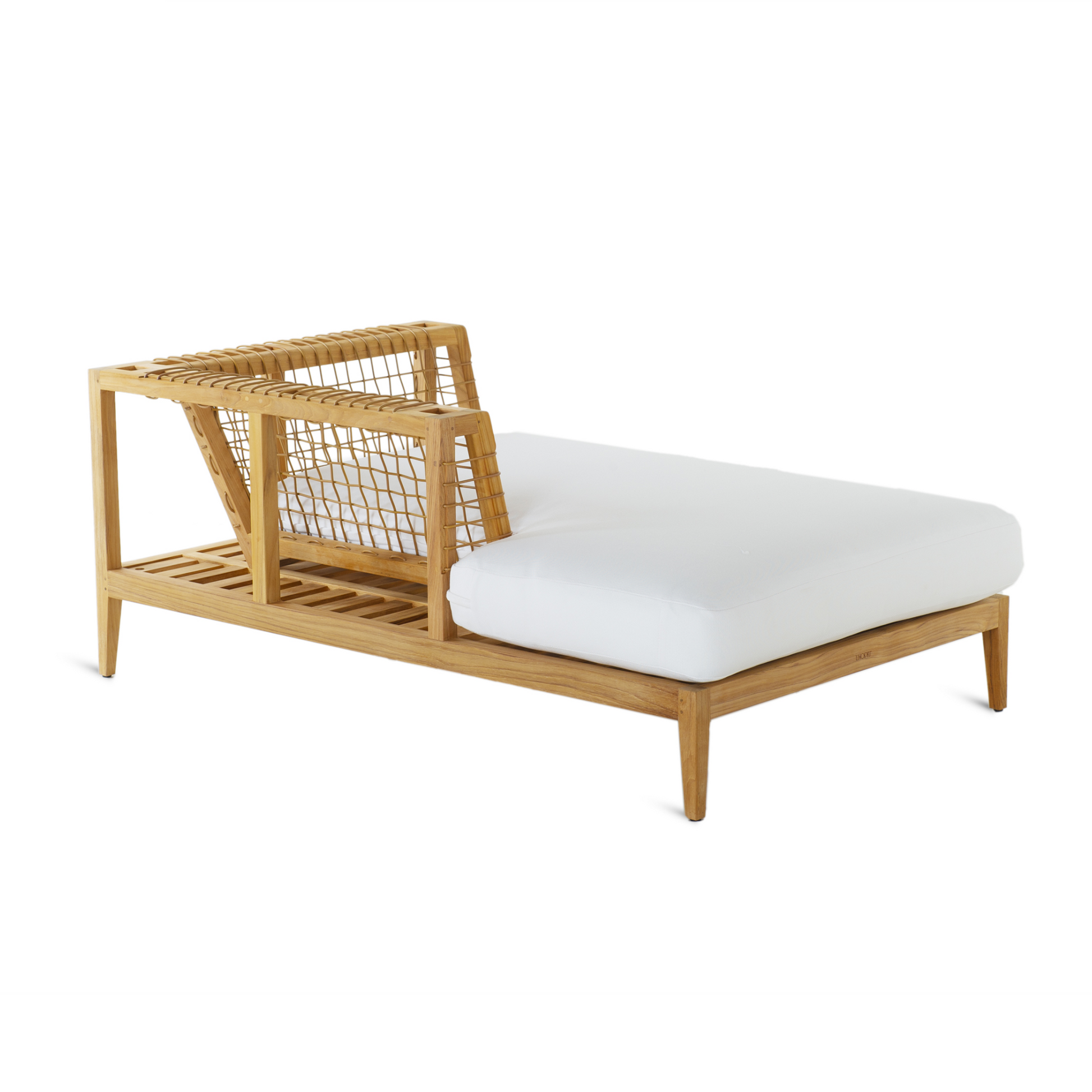 Teak Left Modular Outdoor Sofa | Unopiu Synthesis | Italianfurniture.com