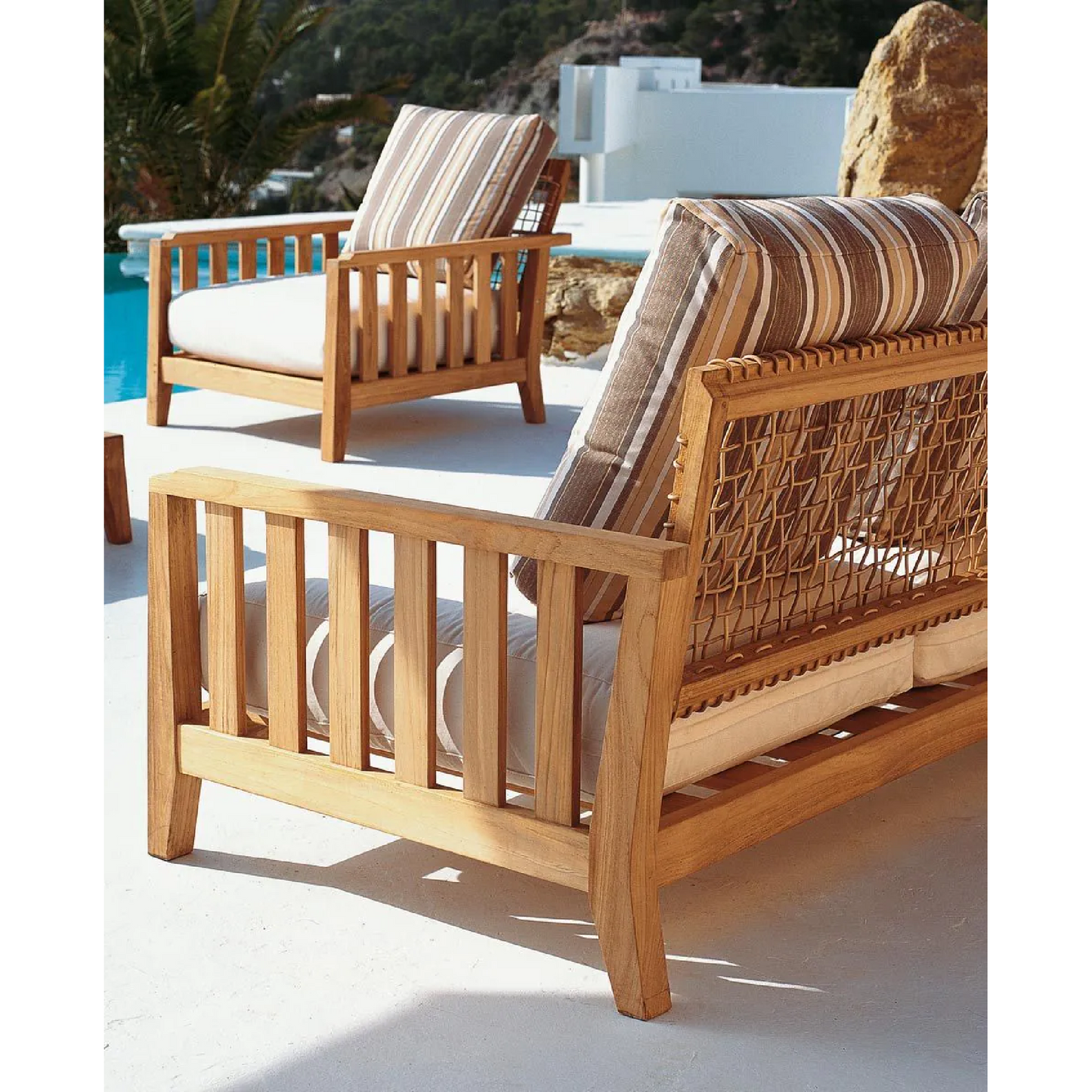 Teak Minimalist Outdoor Sofa | Unopiu Synthesis | Italianfurniture.com