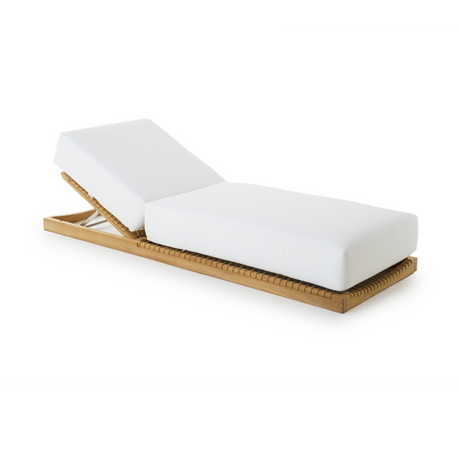 Folding Teak Outdoor Sun Bed | Unopiu Titanic | Italianfurniture.com