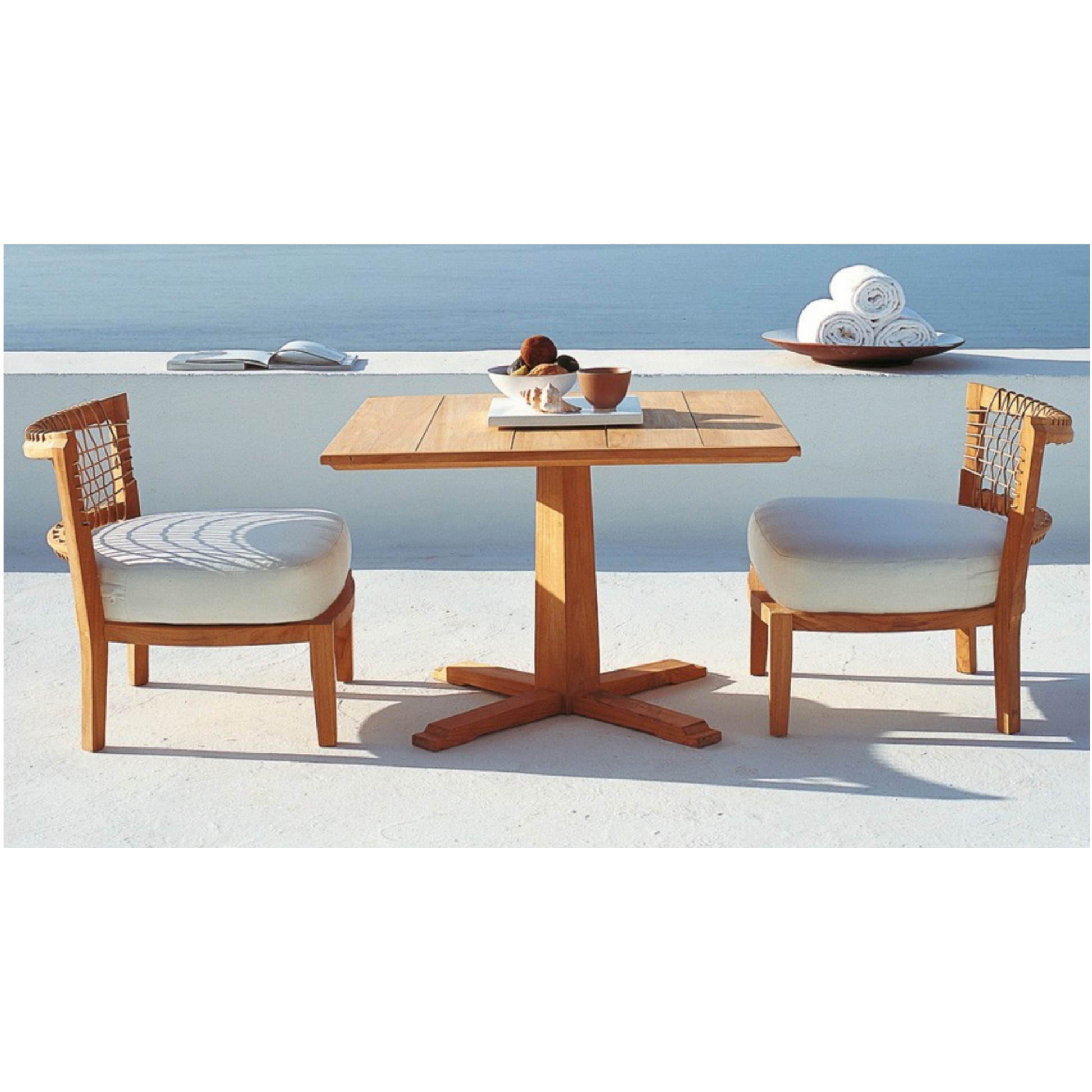 Teak Outdoor Low Armchair | Unopiu Synthesis | Italianfurniture.com