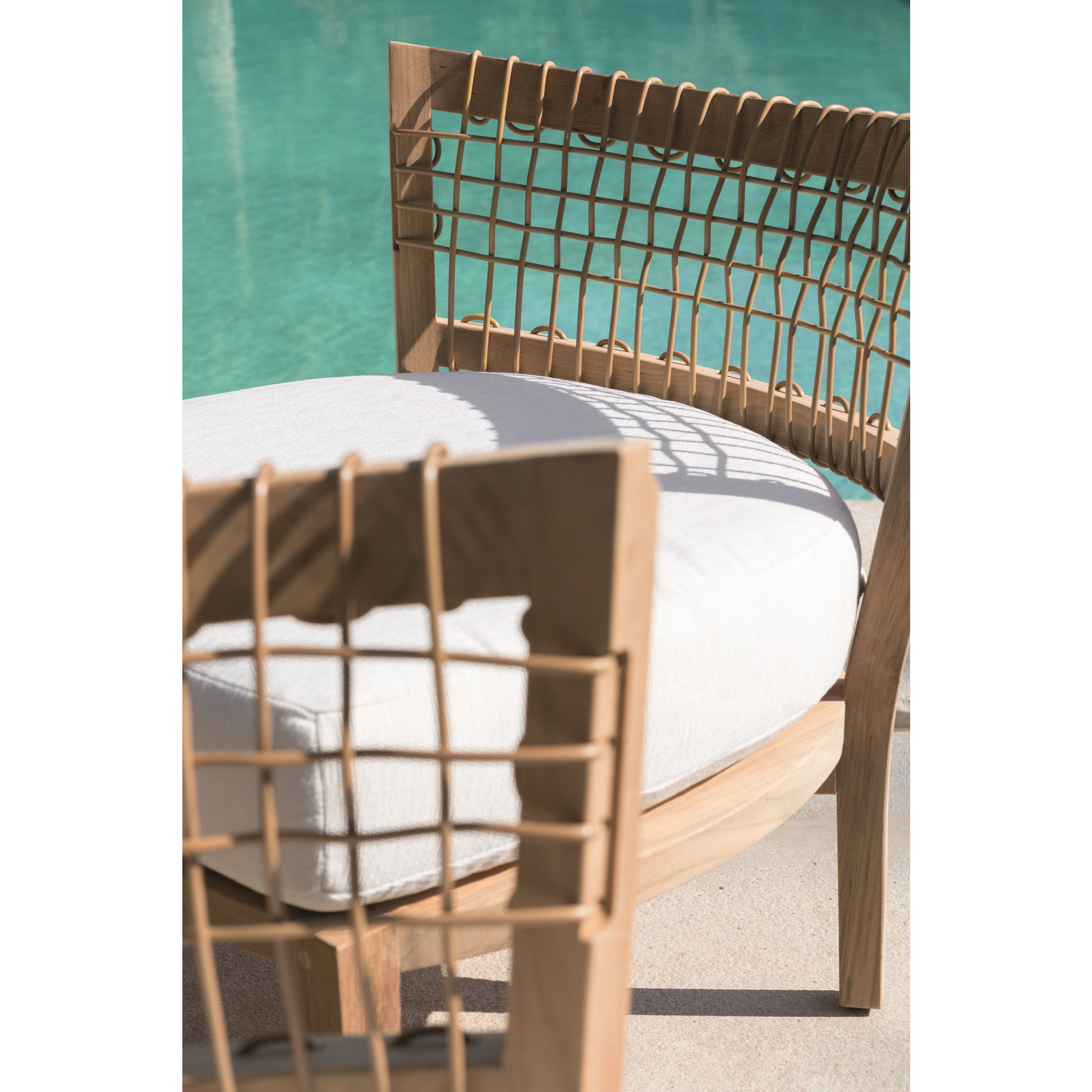 Teak Outdoor Low Armchair | Unopiu Synthesis | Italianfurniture.com