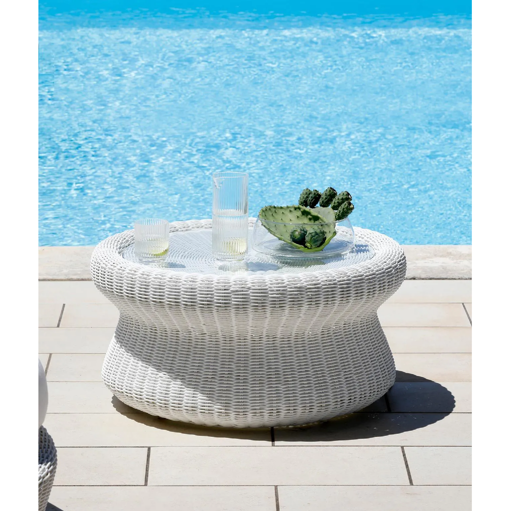 Outdoor Low Round Coffee Table | Unopiu Agorà | Italianfurniture.com