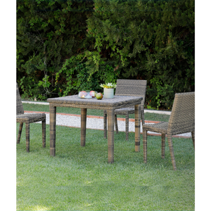 Woven Square Outdoor Dining Table | Unopiu Agorà | Italianfurniture.com