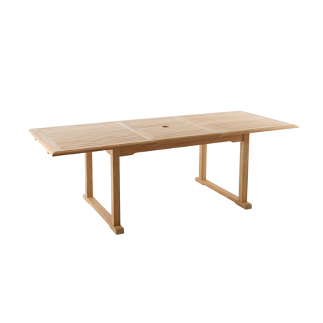 Brown Teak Extendable Outdoor Dining Table | Unopiu Chelsea | Italianfurniture.com