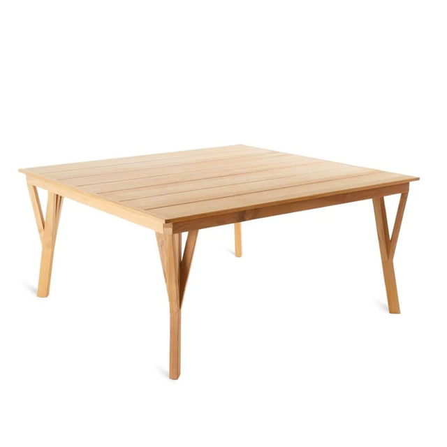 Square Teak Outdoor Dining Table | Unopiu Synthesis | Italianfurniture.com