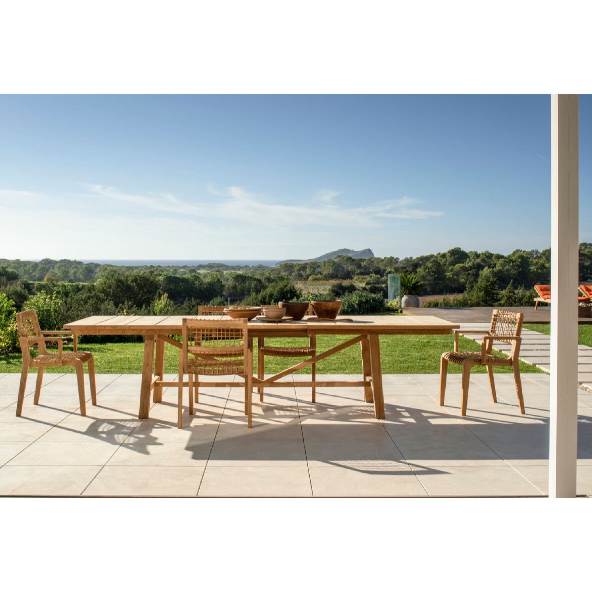 Teak Outdoor Extendable Table | Unopiu Synthesis | Italianfurniture.com