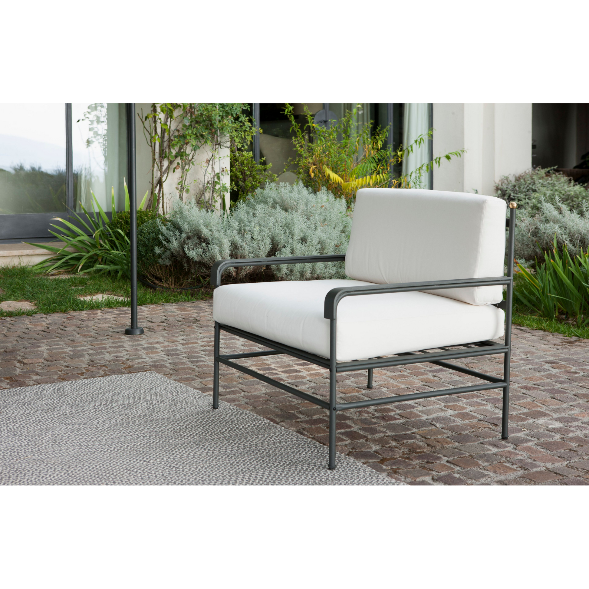 Iron Outdoor Lounge Chair | Unopiu Toscana | Italianfurniture.com