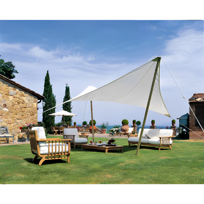 White Square Outdoor Shade Canopy | Unopiu Manta | Italianfurniture.com