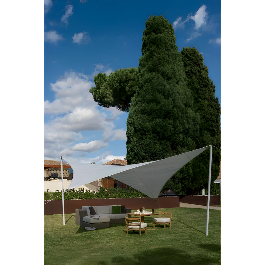 White Square Outdoor Shade Canopy | Unopiu Manta | Italianfurniture.com