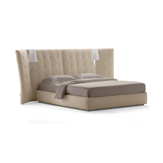 Curved Quilted High Tufted Bed | Flou Angle