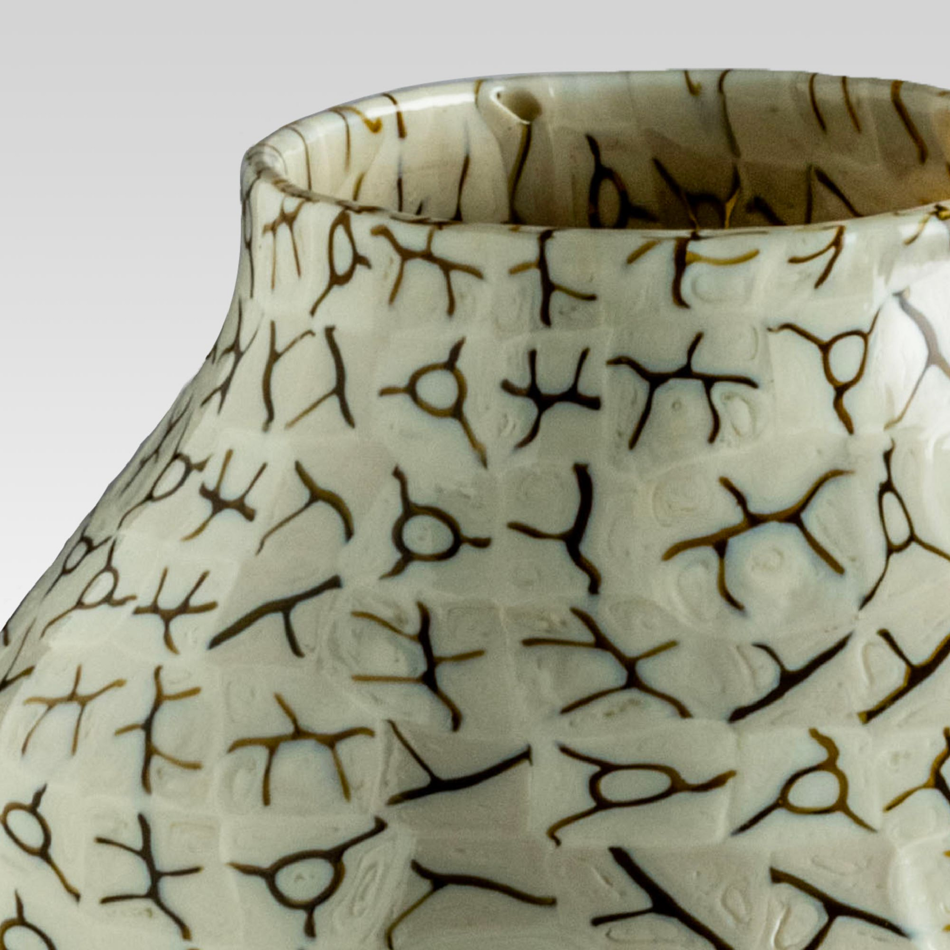 Graphic Print Glass Vase | Venini Coccio | Italianfurniture.com