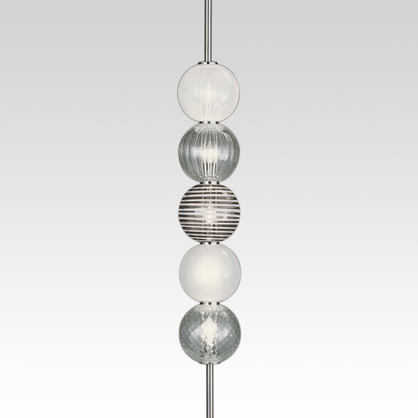 Five Glass Spheres Pendant Lamp | Venini Abaco | Italianfurniture.com