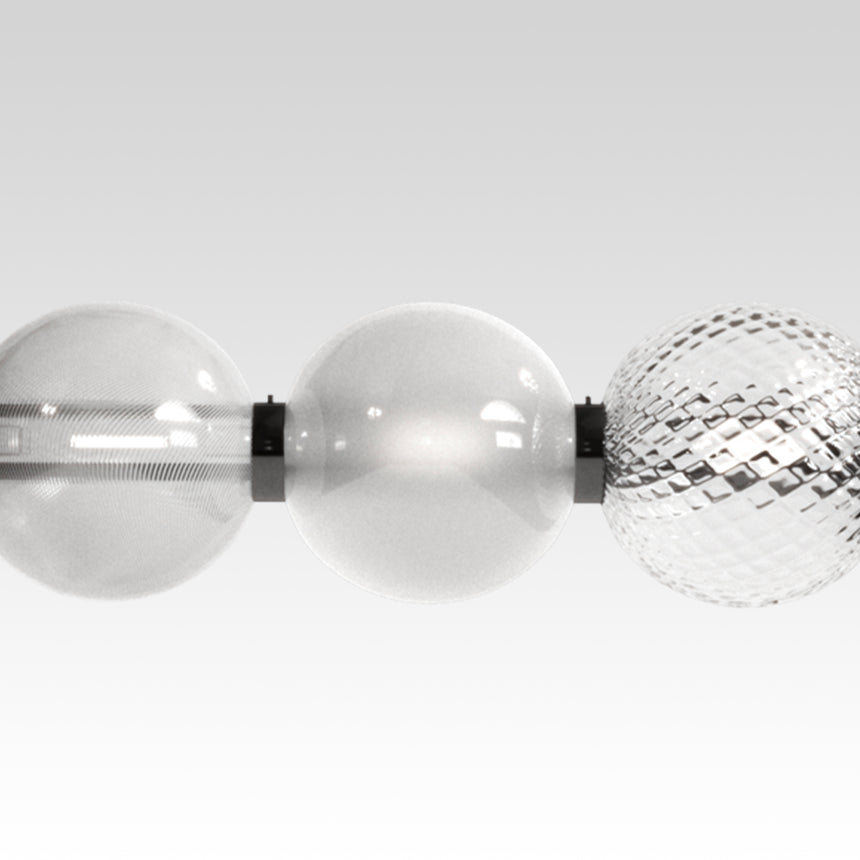 Triple Glass Spheres Pendant Lamp | Venini Abaco | Italianfurniture.com