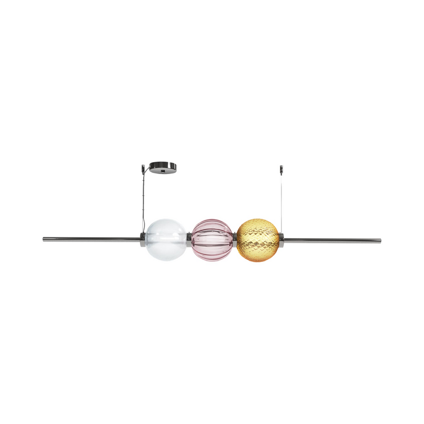 Triple Glass Spheres Pendant Lamp | Venini Abaco | Italianfurniture.com