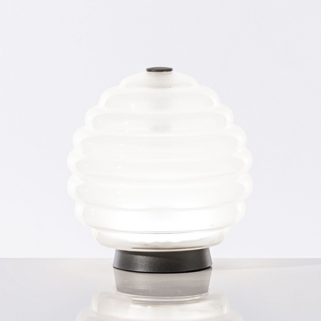 Fluted Glass Rechargeable Table Lamp | Venini Deco | Italianfurniture.com