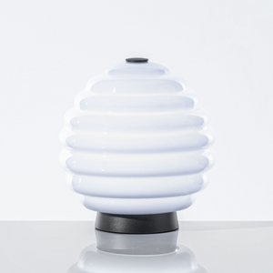 Fluted Glass Rechargeable Table Lamp | Venini Deco | Italianfurniture.com