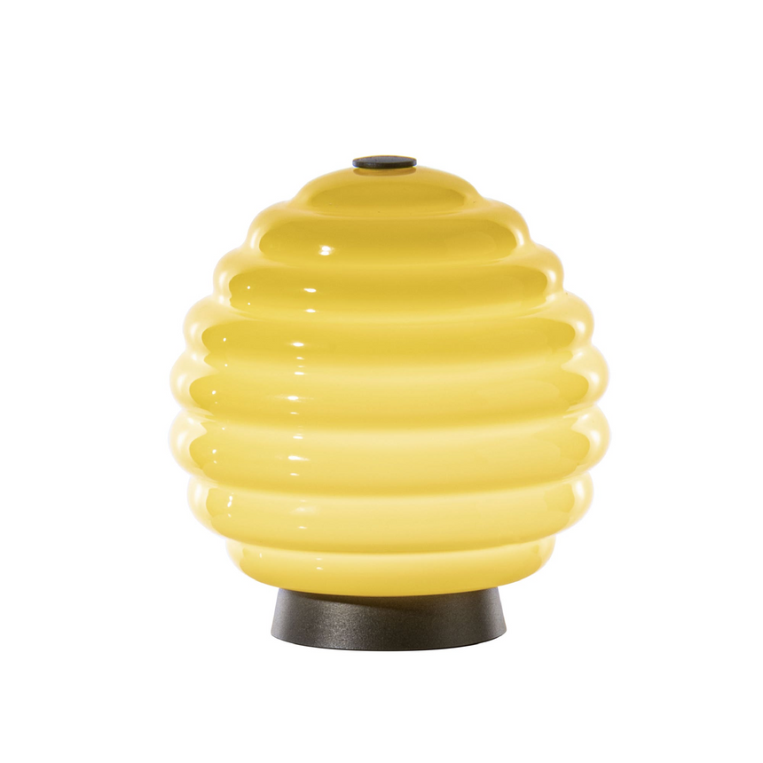 Fluted Glass Rechargeable Table Lamp | Venini Deco | Italianfurniture.com