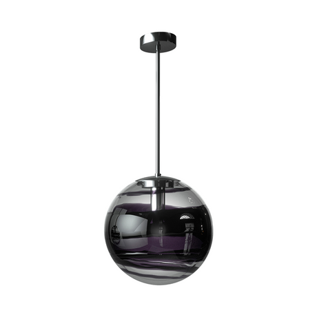 Black Swirl Round Pendant Lamp S | Venini Rotondo | Italianfurniture.com