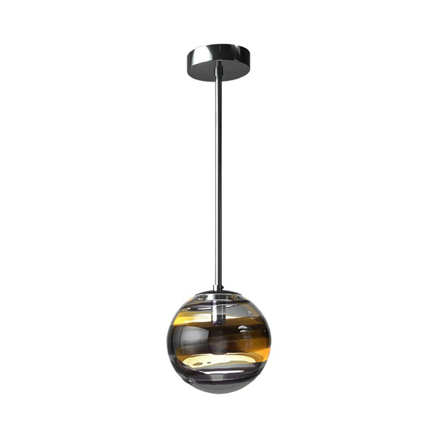 Black Swirl Round Pendant Lamp S | Venini Rotondo | Italianfurniture.com