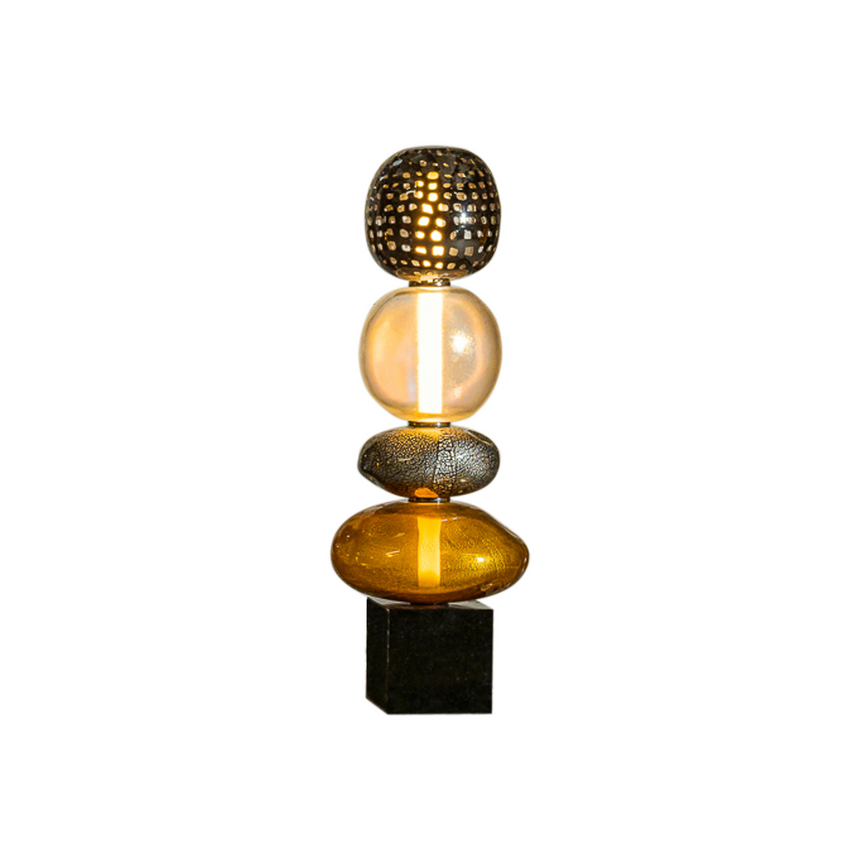 Stacked Glass Rocks Table Lamp | Venini Totem | Italianfurniture.com