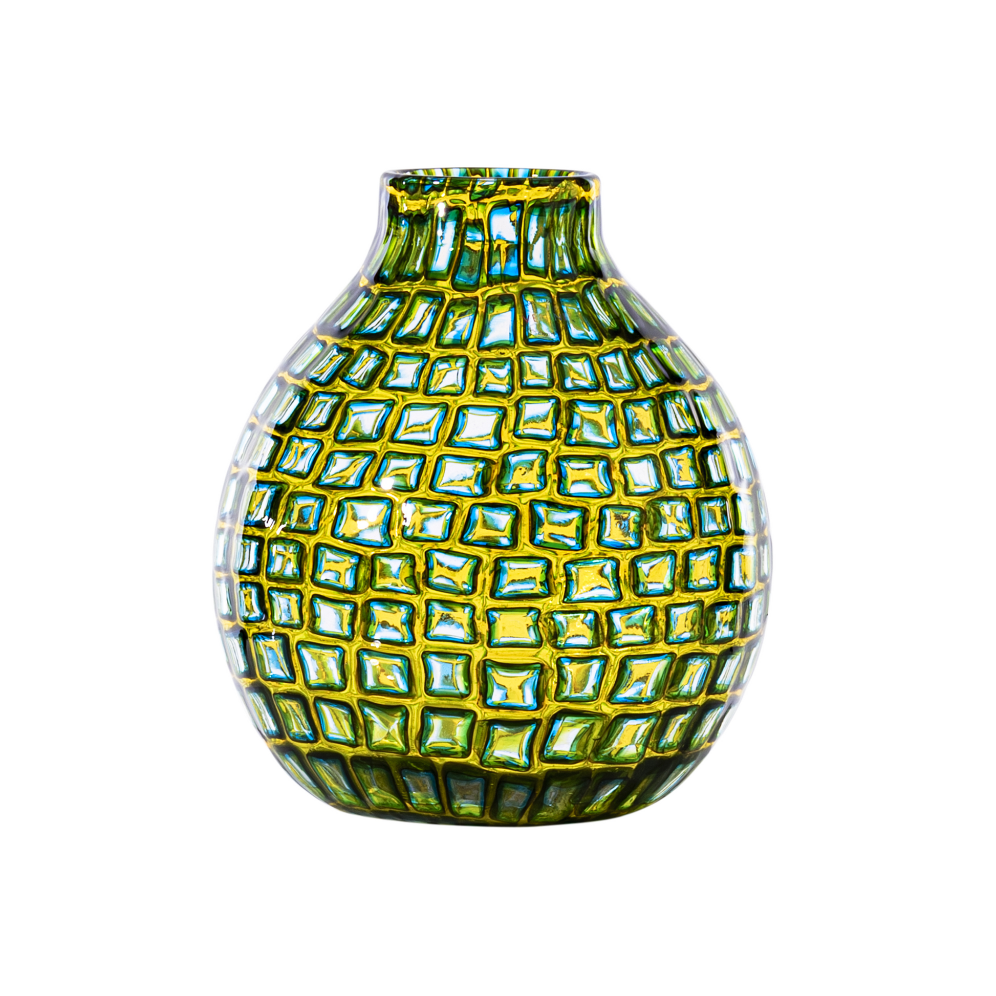 Canary Yellow Glass Vase | Venini Murrine Romane | Italianfurniture.com