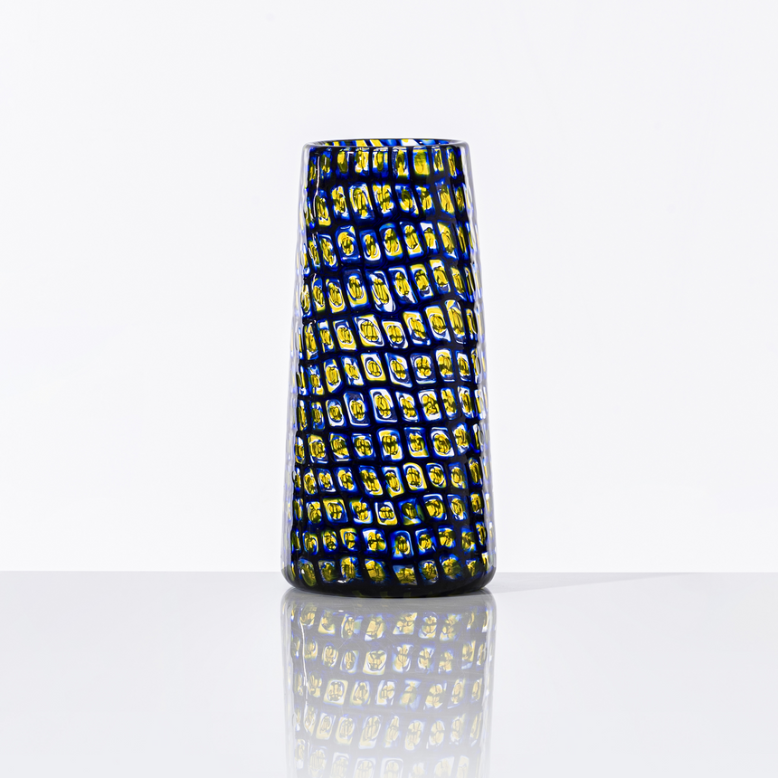 Blue Glass Vase | Venini Murrine Romane | Italianfurniture.com