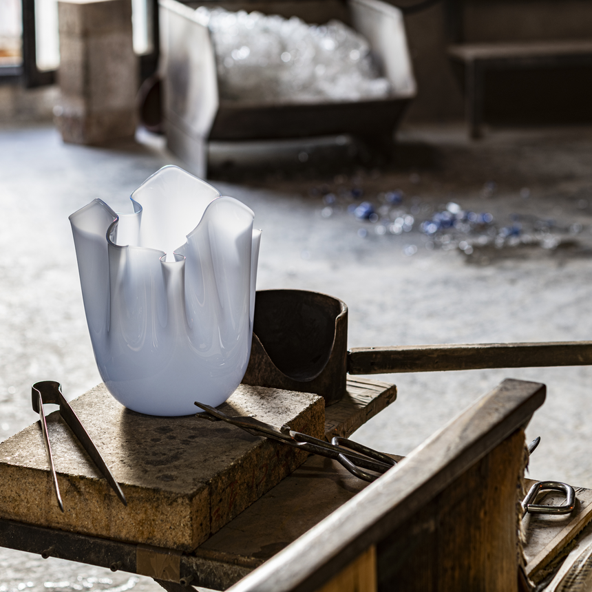 Wrinkled Glass Vase | Venini Fazzoletto | Italianfurniture.com