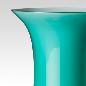 Flared Neck Glass Vase | Venini Opalino | Italianfurniture.com