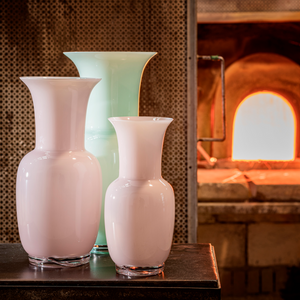 Flared Neck Glass Vase | Venini Opalino | Italianfurniture.com