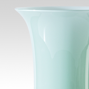 Flared Neck Glass Vase | Venini Opalino | Italianfurniture.com