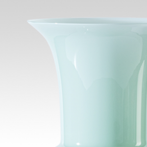 Flared Neck Glass Vase | Venini Opalino | Italianfurniture.com