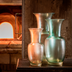 Flared Neck Glass Vase | Venini Opalino | Italianfurniture.com