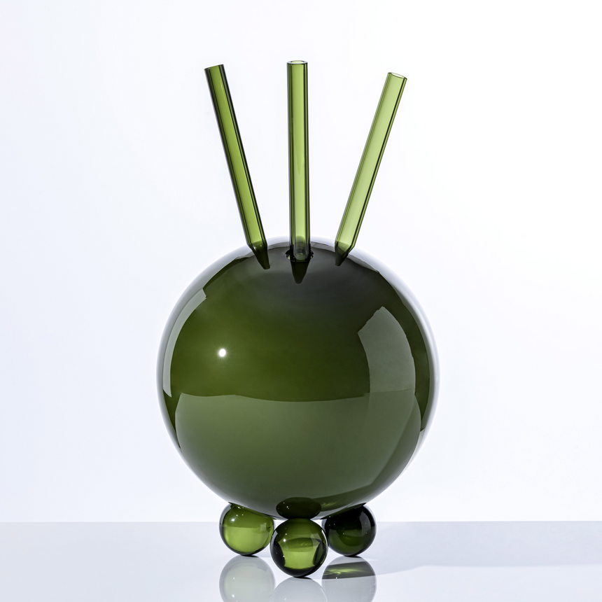 Green Spherical Vase Sculpture | Venini Ruri | Italianfurniture.com