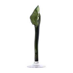 Green Glass Lanceolate Vase | Venini Chrysalis | Italianfurniture.com