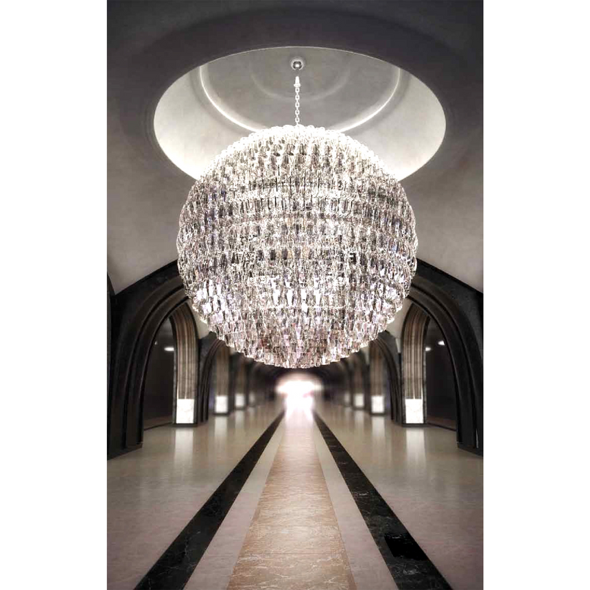 Crystal Sphere Chandelier | Venini Poliedri | Italianfurniture.com