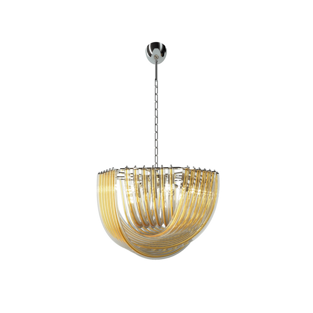 Amber Crystal Chandelier | Venini Triedri | Italianfurniture.com