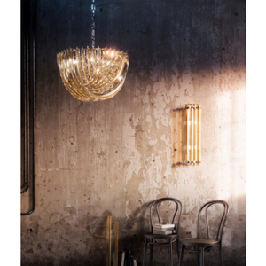 Amber Crystal Chandelier | Venini Triedri | Italianfurniture.com