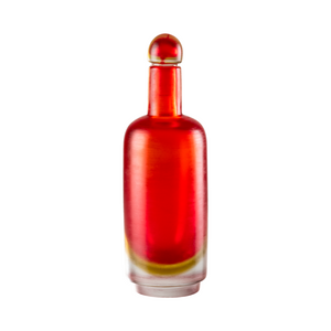 Red Engraved Glass Bottle | Venini Bottiglia Incisa