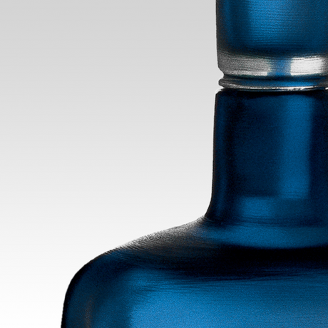 Blue Engraved Glass Bottle | Venini Bottiglia Incisa | Italianfurniture.com