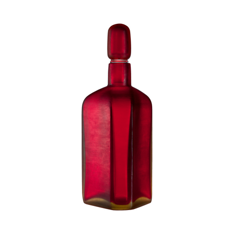 Red Glass Bottle | Venini Bottiglia Incisa | Italianfurniture.com