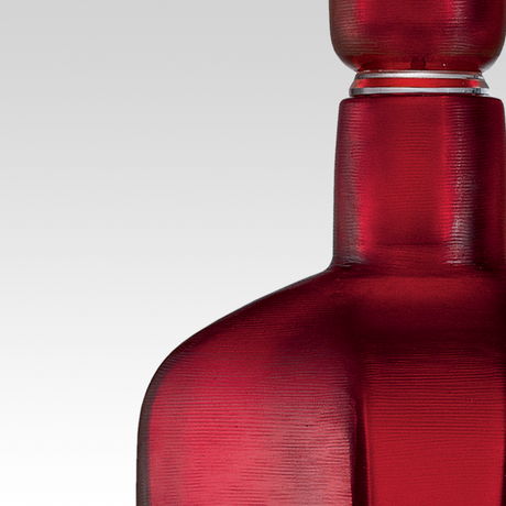 Red Glass Bottle | Venini Bottiglia Incisa | Italianfurniture.com