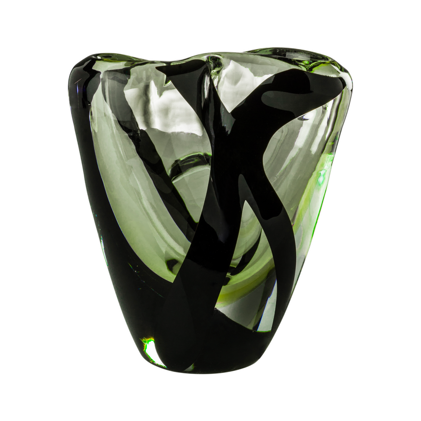 Black Swirl Glass Vase | Venini Black Belt | Italianfurniture.com