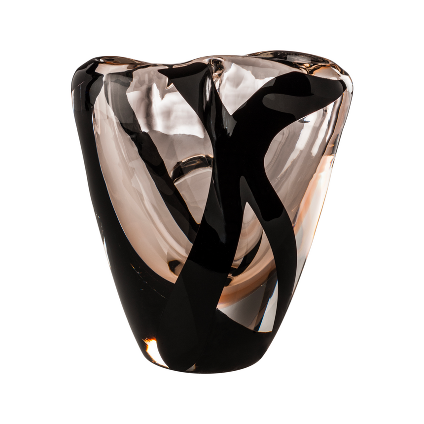 Black Swirl Glass Vase | Venini Black Belt | Italianfurniture.com