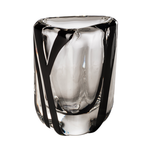 Black Accent Glass Vase | Venini Black Belt | Italianfurniture.com