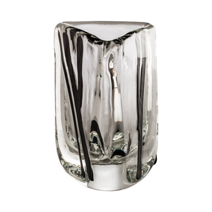 Black Accent Glass Vase | Venini Black Belt | Italianfurniture.com