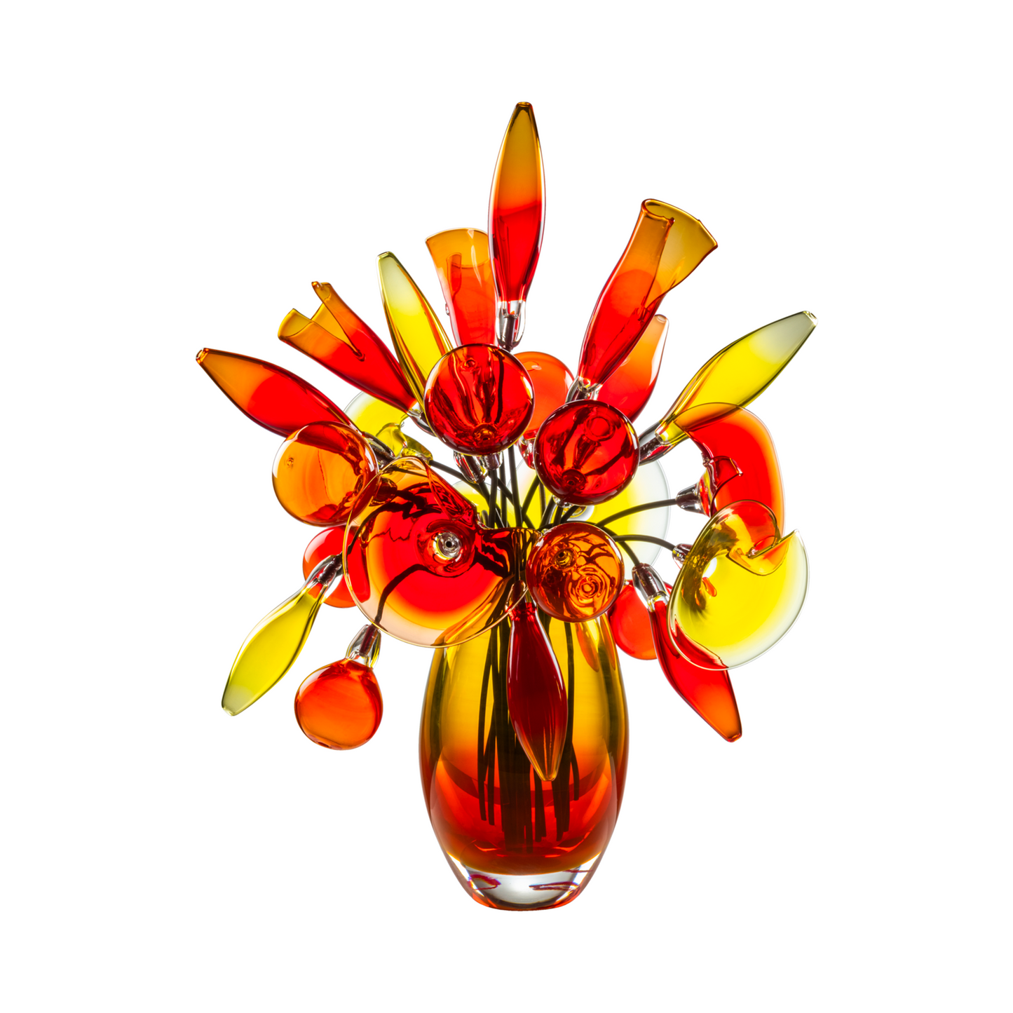 Floral Glass Vase Sculpture | Venini Fuochi Boreali | Italianfurniture.com