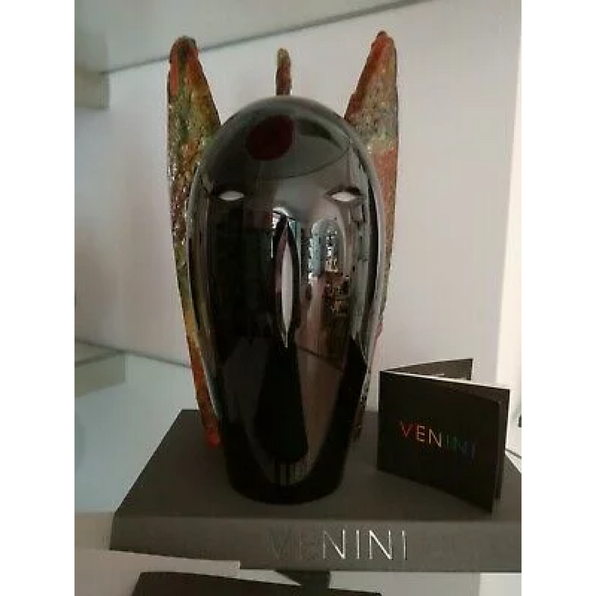 Black Glass Winged Sculpture | Venini Giotto | Italianfurniture.com